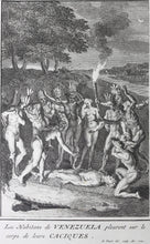 Load image into Gallery viewer, Bernard Picart. Funerary customs of the inhabitants of Mexico and Venezuela. Engraving. 1721.