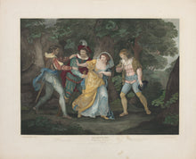 Load image into Gallery viewer, Angelica Kauffman, after. Shakespeare. Two Gentlemen of Verona. Act V. Sc. III. Engraved by Luigi Schiavonetti. Hand-colored. 1792.