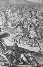 Load image into Gallery viewer, Francis Cleyn, after. Camilla slaying Aunus. Etching by Wenceslaus Hollar. 1653- 1698.