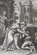 Load image into Gallery viewer, G. Freman, after. The Prodigal Son. Dives and Lazarus. Double-sided engraving by L.Masson. 1688-1705.