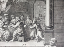 Load image into Gallery viewer, G. Freman, after. The Prodigal Son. Dives and Lazarus. Double-sided engraving by L.Masson. 1688-1705.