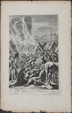 Load image into Gallery viewer, G. Freman, after. Gideon Soldiers. The defeat of the Midianites. Double-sided engraving by Jan Kip and Frederick Hendrik Van Hove. 1688-1705.