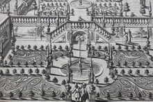 Load image into Gallery viewer, Tobias Gabriel Beckh. View of Hanging Gardens in Passau. Engraving. 1708.
