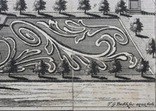 Load image into Gallery viewer, Tobias Gabriel Beckh. View of Hanging Gardens in Passau. Engraving. 1708.
