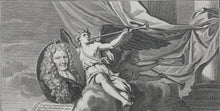 Load image into Gallery viewer, Bernard Picart, after. Allegory of the History of Britain. Engraving by Willem van der Gouwen. 1713.