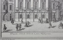 Load image into Gallery viewer, Salomon Kleiner, after. View of the Civil Court in Wiplingerian street. Engraving by Johann August Corvinus. 1725.