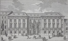 Load image into Gallery viewer, Salomon Kleiner, after. View of the Civil Court in Wiplingerian street. Engraving by Johann August Corvinus. 1725.