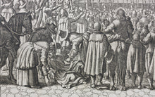 Load image into Gallery viewer, Matthäus Merian. Beheading of the king of England. Engraving. C.1649.