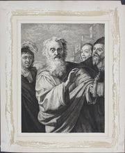 Load image into Gallery viewer, Salvator Rosa, after. William Sharp, after. Diogenes in Search of an Honest Man. Etching by Max Rosenthal. C. 1886.