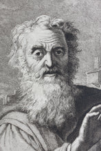 Load image into Gallery viewer, Salvator Rosa, after. William Sharp, after. Diogenes in Search of an Honest Man. Etching by Max Rosenthal. C. 1886.