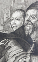 Load image into Gallery viewer, Salvator Rosa, after. William Sharp, after. Diogenes in Search of an Honest Man. Etching by Max Rosenthal. C. 1886.