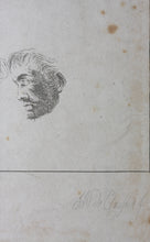 Load image into Gallery viewer, J. Brown, after. 37 heads study. Etching by Chevalier Ignace Joseph de Claussin. 1816.