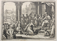 Load image into Gallery viewer, Matthaeus Merian. Esther and Ahasuerus. Engraving. 1657.