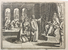 Load image into Gallery viewer, Matthaeus Merian. Punishment of theologian Maximus the Confessor. Engraving. 1657.