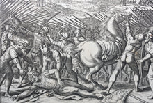 Load image into Gallery viewer, Matthaeus Merian. Death of Theodoric I. Engraving. 1657.