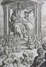 Load image into Gallery viewer, Matthaeus Merian. Olympic games in front of the statue of Zeus in Olympia. Engraving. 1657.
