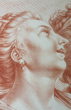 Load image into Gallery viewer, Pierre Thomas Le Clerc, after. Two female heads No. 2. Etching by Roubillac. Late XVII C.