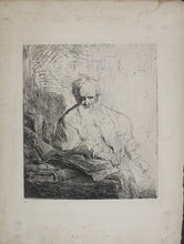 Load image into Gallery viewer, Rembrandt Harmensz van Rijn, after. Saint Paul in meditation. Photogravure. 1884.