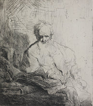 Load image into Gallery viewer, Rembrandt Harmensz van Rijn, after. Saint Paul in meditation. Photogravure. 1884.