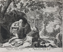 Load image into Gallery viewer, Maarten de Vos, after. 27. Onofrius, religious hermit. Etching by Sadeler. Late XVI C.