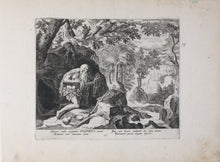 Load image into Gallery viewer, Maarten de Vos, after. 27. Onofrius, religious hermit. Etching by Sadeler. Late XVI C.