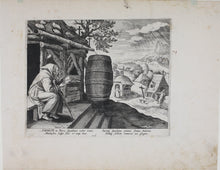 Load image into Gallery viewer, Maarten de Vos, after. 26. Ammon, religious hermit. Etching by Sadeler. Late XVI C.