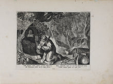 Load image into Gallery viewer, Maarten de Vos, after. 20. Or, religious hermit. Etching by Sadeler. Late XVI C.