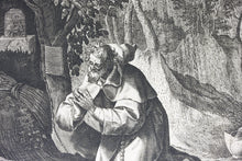 Load image into Gallery viewer, Maarten de Vos, after. 20. Or, religious hermit. Etching by Sadeler. Late XVI C.