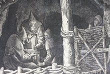 Load image into Gallery viewer, Maarten de Vos, after. 15. Spiridionis, religious hermit. Etching by Sadeler. Late XVI C.
