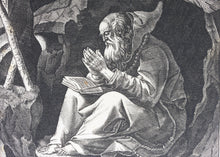 Load image into Gallery viewer, Maarten de Vos, after. 6. Joannes, religious hermit. Etching by Sadeler. Late XVI C.