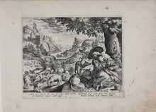 Load image into Gallery viewer, Maarten de Vos, after. 5. Malchus, religious hermit. Etching by Sadeler. Late XVI C.