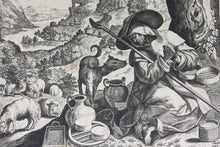 Load image into Gallery viewer, Maarten de Vos, after. 5. Malchus, religious hermit. Etching by Sadeler. Late XVI C.