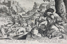 Load image into Gallery viewer, Maarten de Vos, after. 5. Malchus, religious hermit. Etching by Sadeler. Late XVI C.