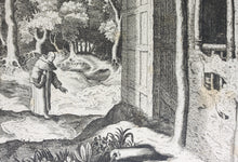 Load image into Gallery viewer, Maarten de Vos, after. 4. Abraham, religious hermit. Etching by Sadeler. Late XVI C.