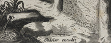 Load image into Gallery viewer, Maarten de Vos, after. 4. Abraham, religious hermit. Etching by Sadeler. Late XVI C.