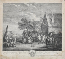 Load image into Gallery viewer, David Teniers II, after. Village Wedding. Engraving by Jacques Philippe Le Bas. c. 1750.