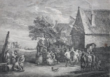Load image into Gallery viewer, David Teniers II, after. Village Wedding. Engraving by Jacques Philippe Le Bas. c. 1750.