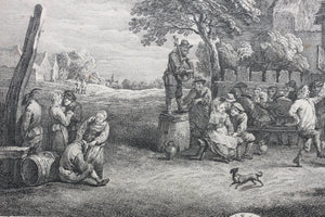 David Teniers II, after. Village Wedding. Engraving by Jacques Philippe Le Bas. c. 1750.