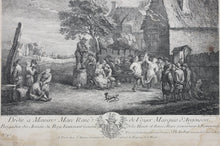 Load image into Gallery viewer, David Teniers II, after. Village Wedding. Engraving by Jacques Philippe Le Bas. c. 1750.