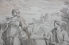 Load image into Gallery viewer, Josse de Pape. Christ and the Samaritan Woman. Etching. 1633 - 1646.