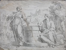 Load image into Gallery viewer, Josse de Pape. Christ and the Samaritan Woman. Etching. 1633 - 1646.