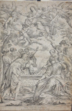 Load image into Gallery viewer, Annibale Carracci, after. Assumption of the Virgin. Etching by Giuseppe Maria Mitelli. 1679.