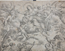 Load image into Gallery viewer, Annibale Carracci, after. Assumption of the Virgin. Etching by Giuseppe Maria Mitelli. 1679.