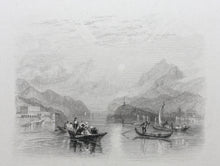 Load image into Gallery viewer, Joseph Mallord William Turner, after. Lake of Como I. Engraved by Edward Goodall. 1830.
