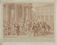 Load image into Gallery viewer, Charles Nicolas Cochin fils, after. Licurgue wounded in a sedition. Engraving by Gilles Demarteau 1769.