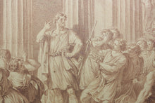 Load image into Gallery viewer, Charles Nicolas Cochin fils, after. Licurgue wounded in a sedition. Engraving by Gilles Demarteau 1769.