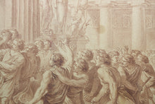 Load image into Gallery viewer, Charles Nicolas Cochin fils, after. Licurgue wounded in a sedition. Engraving by Gilles Demarteau 1769.