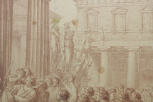 Load image into Gallery viewer, Charles Nicolas Cochin fils, after. Licurgue wounded in a sedition. Engraving by Gilles Demarteau 1769.