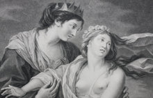 Load image into Gallery viewer, Louise Élisabeth Vigée-Le Brun, after. Innocence taking refuge in the arms of Justice. Engraving by Francesco Bartolozzi. 1783.