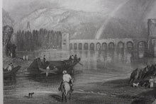 Load image into Gallery viewer, Joseph Mallord William Turner, after. Bridge of Meulan. Engraved by John Cousen. 1835.